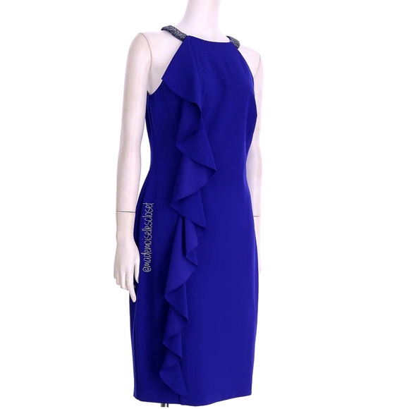 LAUREN Ralph Lauren Deep Blue Cocktail Dress - Picture 3 of 8